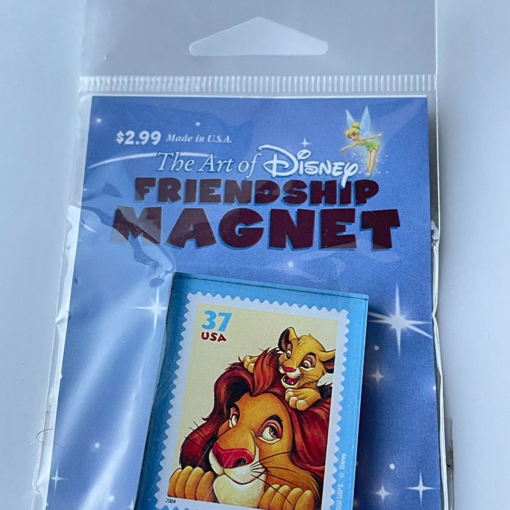 USPS The Art Of Disney Simba And Mufasa Friendship Stamp Lapel Pin and Magnet - Picture 4 of 11